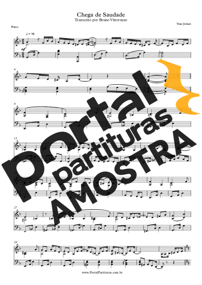 Tom Jobim  partitura para Piano