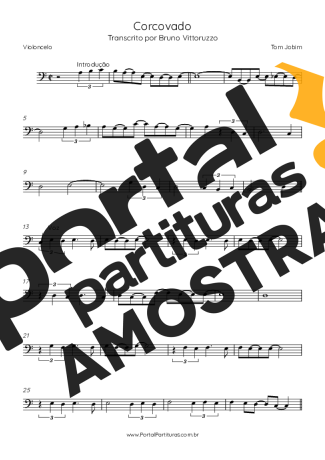 Tom Jobim  partitura para Violoncelo