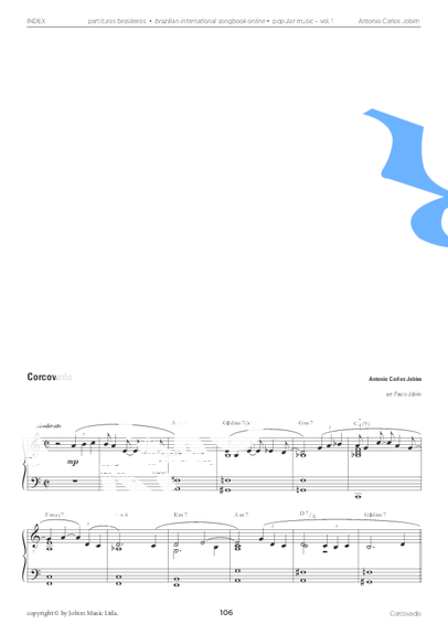 Tom Jobim  partitura para Piano