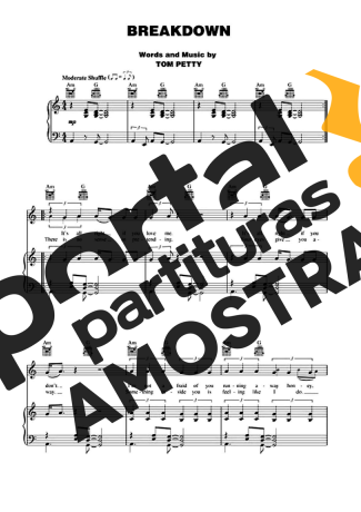 Tom Petty  partitura para Piano