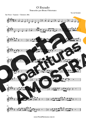 Voz Da Verdade  partitura para Clarinete (Bb)