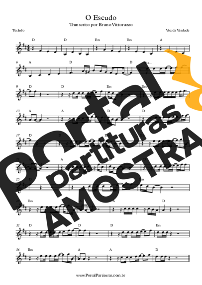 Voz Da Verdade  partitura para Teclado