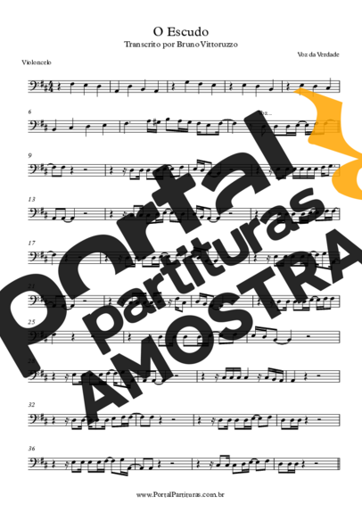 Voz Da Verdade  partitura para Violoncelo