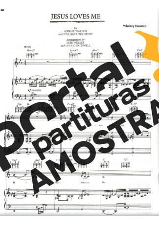 Whitney Houston  partitura para Piano